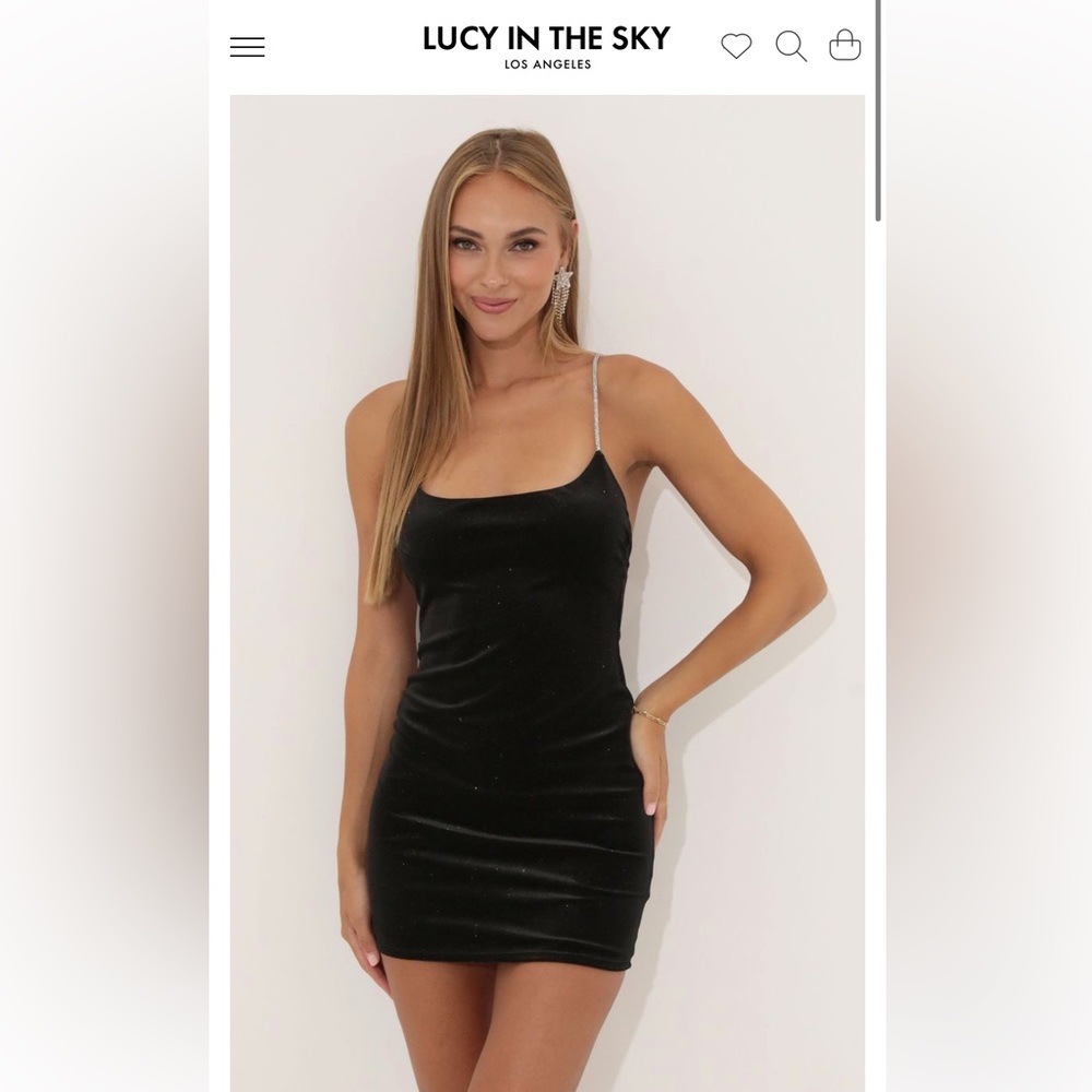 Lucy in the Sky Inez Glitter Velvet Bodycon Dress